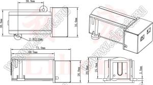 LHPS6H-02BF счетный механизм для счетчика электроэнергии; коэффициент деления 100:1; 200:1; 400:1; 800:1