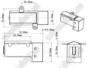 LHPS7V-01 счетный механизм для счетчика электроэнергии; коэффициент деления 100:1; 200:1; 400:1; 800:1; количество разрядов 6+1 (6 целых+1 десятичный)