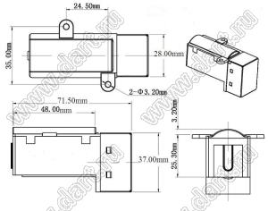 LHPD6V-01 счетный механизм для счетчика электроэнергии; коэффициент деления 100:1; 200:1; 400:1; 800:1; количество разрядов 5+1 (5 целых+1 десятичный)