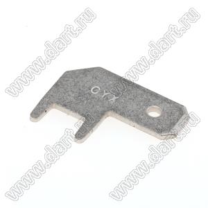 PCF187 (CYX PCA-187-1) терминал ножевой 4,8 мм (0,187”) угловой для пайки в печатную плату; латунь луженая; 0,8мм