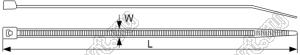 YJ-406 стяжка кабельная с винтовым креплением; L=406мм; нейлон-66 (UL); натуральный