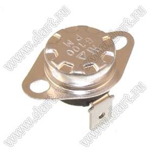 KSD301(KSD302)-140-FBVL close - термостат 140 град., норм. замкнут., 10А 250В, неподвижный фланец, вертикальные выводы