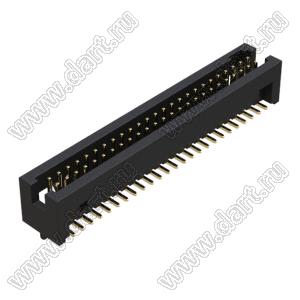 2198SM-050G-PG (BL3231-050M2) вилка закрытая прямая для поверхностного (SMD) монтажа с направляющими в плату; I max=1А; 2x25-конт.