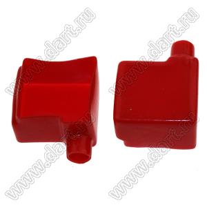 BL14-48x48-72R изолятор (чехол) клеммы аккумулятора; D1=14мм; D2=48x48мм; L=72мм; поливинилхлорид (ПВХ); красный