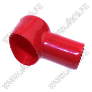 BL27-37-80R изолятор (чехол) клеммы аккумулятора; D1=27мм; D2=37мм; L=80мм; поливинилхлорид (ПВХ); красный