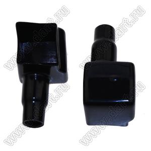 BL15-33x38-85B изолятор (чехол) клеммы аккумулятора; D1=15мм; D2=33x38мм; L=85мм; поливинилхлорид (ПВХ); черный