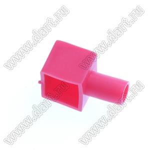 BL6-13x13-29R изолятор (чехол) клеммы аккумулятора; D1=6мм; D2=13x13мм; L=29мм; поливинилхлорид (ПВХ); красный