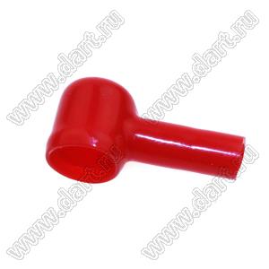 BL6-13-40R изолятор (чехол) клеммы аккумулятора; D1=6мм; D2=13мм; L=40мм; поливинилхлорид (ПВХ); красный