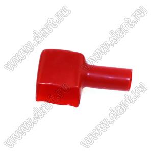 BL6-13x14-34R изолятор (чехол) клеммы аккумулятора; D1=6мм; D2=13x14мм; L=34мм; поливинилхлорид (ПВХ); красный