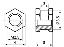 BLHE-025080 (BL-CHS-2.5H) втулка резьбовая закладная шестигранная со сквозным отверстием; M2,5; h=8,0мм; латунь