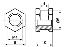 BLHE-040100 (ТУ.122.2009.09-23) втулка резьбовая закладная шестигранная со сквозным отверстием; M4; h=10,0мм; латунь