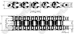 02-12BS-3 (716TB/ACC MT CATENA 3/4 TR FOLLE) цепь приводная; P=19,050мм; d2=26/28/31мм; L=61,5мм; Pt=19,46мм