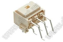 MOLEX CP-6.5™ 2035552226 вилка двухрядная угловая для SMD монтажа, упаковка в ленте, цвет натуральный; 6-конт.