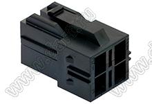 MOLEX CP-6.5™ 1510492406 корпус двухрядной розетки на кабель, цвет черный; 4-конт.