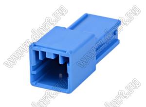 MOLEX CP-3.3™ 5046940204 корпус однорядной вилки на кабель, цвет синий; P=3,3мм; 2-конт.