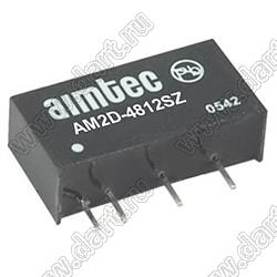 AM2D-4812SZ DC/DC интегральный конвертер напряжения; Uвх=43,2-52,8В; Uвых=12В; Iвых=167мА (макс.); Uпр=1000В; один выход