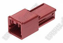 MOLEX CP-3.3™ 5046940202 корпус однорядной вилки на кабель, цвет красный; P=3,3мм; 2-конт.