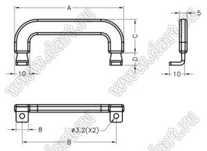 HAND-31 ручка; PC+ABS(UL)+SPCC; черный