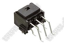 MOLEX CP-6.5™ 2035552126 вилка двухрядная угловая для SMD монтажа, упаковка в ленте, цвет черный; 6-конт.