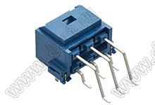 MOLEX CP-6.5™ 2035552026 вилка двухрядная угловая для SMD монтажа, упаковка в ленте, цвет синий; 6-конт.