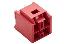 MOLEX CP-6.5™ 1510481409 вилка двухрядная прямая, цвет красный; 4-конт.