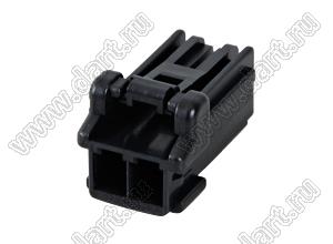 MOLEX CP-3.3™ 5046930201 корпус однорядной розетки на кабель, цвет черный; P=3,3мм; 2-конт.