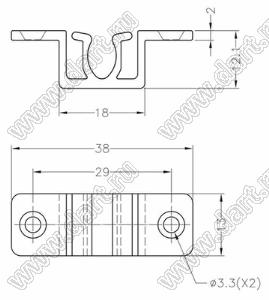 DT-49 защелка дверцы; POM; натуральный