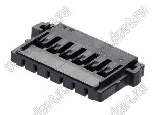 MOLEX Pico-Lock2.0™ 2053410602 корпус розетки на кабель, цвет черный; шаг 2,00мм; 5кв.мм; 6-конт.