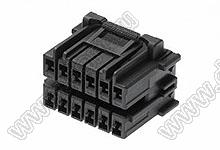 MOLEX CP-3.3™ 5056051201 корпус двухрядной розетки на кабель, цвет черный; P=3,3мм; 12-конт.