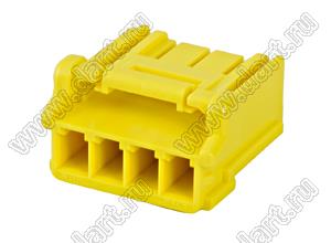 MOLEX CP-3.3™ 5046930403 корпус однорядной розетки на кабель, цвет желтый; P=3,3мм; 4-конт.