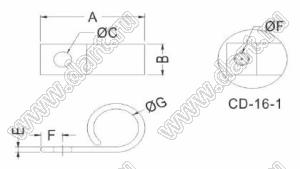 CD-19-6.3 фиксатор кабеля; нейлон-66, натуральный