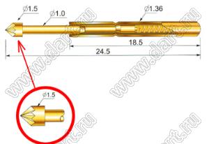 P160-LM2 контакт контрольный; латунь луженая