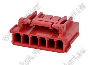 MOLEX CP-3.3™ 5046930602 корпус однорядной розетки на кабель, цвет красный; P=3,3мм; 6-конт.
