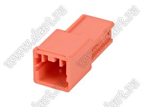 MOLEX CP-3.3™ 5046940208 корпус однорядной вилки на кабель, цвет оранжевый; P=3,3мм; 2-конт.