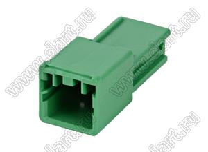 MOLEX CP-3.3™ 5046940206 корпус однорядной вилки на кабель, цвет зеленый; P=3,3мм; 2-конт.