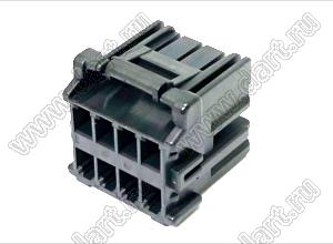 MOLEX CP-3.3™ 5056050801 корпус двухрядной розетки на кабель, цвет черный; P=3,3мм; 8-конт.
