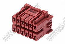 MOLEX CP-3.3™ 5056051202 корпус двухрядной розетки на кабель, цвет красный; P=3,3мм; 12-конт.