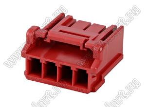 MOLEX CP-3.3™ 5046930402 корпус однорядной розетки на кабель, цвет красный; P=3,3мм; 4-конт.