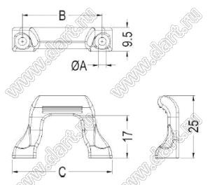 HAND-41L ручка; PC+ABS(UL); черный