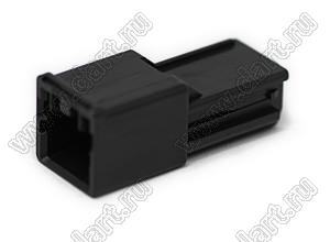 MOLEX CP-3.3™ 5046940201 корпус однорядной вилки на кабель, цвет черный; P=3,3мм; 2-конт.