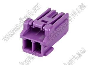 MOLEX CP-3.3™ 5046930209 корпус однорядной розетки на кабель, цвет фиолетовый; P=3,3мм; 2-конт.