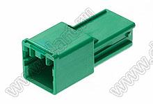 MOLEX CP-3.3™ 5046940206 корпус однорядной вилки на кабель, цвет зеленый; P=3,3мм; 2-конт.