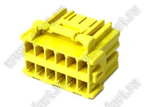 MOLEX CP-3.3™ 5056051203 корпус двухрядной розетки на кабель, цвет желтый; P=3,3мм; 12-конт.