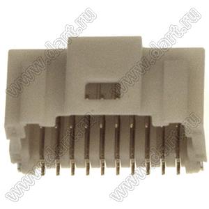 MOLEX Pico-Clasp™ 5015712007 вилка SMD двухрядная горизонтальная на плату, цвет натуральный; шаг 1,0мм; 20-конт.