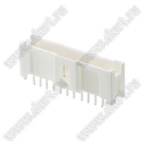 MOLEX MicroClasp™ 559321110 вилка однорядная прямая с направляющими на плату, цвет натуральный; 11-конт.