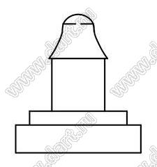MAM-1.5L фиксатор платы с защелкой в плату; A=1,5мм; dп=2,5мм; нейлон-66 (UL); натуральный