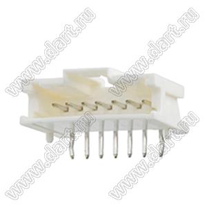 MOLEX MicroClasp™ 559350710 вилка однорядная угловая с направляющими на плату, цвет натуральный; 7-конт.