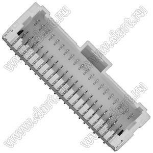 MOLEX Pico-Clasp™ 5015714007 вилка SMD двухрядная горизонтальная на плату, цвет натуральный; шаг 1,0мм; 40-конт.