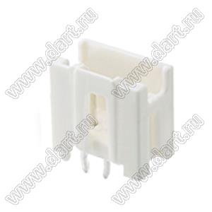 MOLEX MicroClasp™ 559320210 вилка однорядная прямая с направляющими на плату, цвет натуральный; 2-конт.