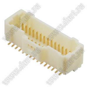 MOLEX Pico-Clasp™ 5011903017 вилка SMD с монтажной крышкой двухрядная вертикальная на плату, цвет натуральный; шаг 1,0мм; 30-конт.